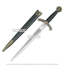 Medieval Knights Templar Long Sword Fantasy Dagger with Sheath Letter Op... - $11.86
