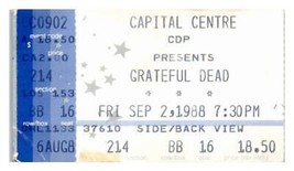 Grateful Dead Konzert Ticket Stumpf September 2 1988 Landrover Md Washington Dc - £39.25 GBP