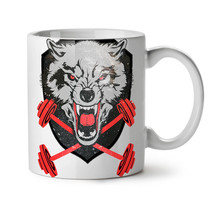 Wolf Gym Workout Sport NEW White Tea Coffee Mug 11 oz | Wellcoda - £12.78 GBP