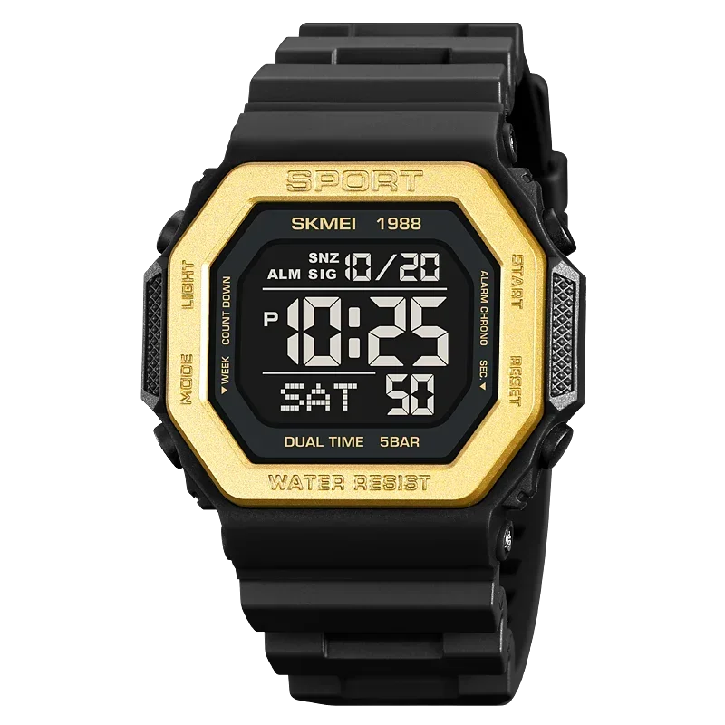 Mens Military Countdown Chrono Wristwatch 5Bar Waterproof Alarm Clock Re... - £14.80 GBP