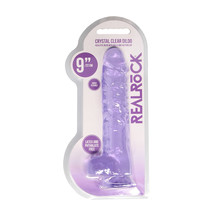 Realrock 9&quot; Realistic Dildo With Balls Purple - £26.80 GBP