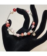 Pink, Magenta and White Freshwater Pearl Bracelet - $20.00