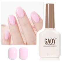 GAOY Baby Pink Gel Nail Polish, 16ml Soak Off UV Light Cure - £11.73 GBP