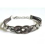 Braided Leather Chain Bracelet for Stylish Elegance - $7.99
