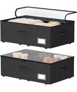 Underbed Storage With Wheels, No Assemble Required 10 Inches Height Unde... - $71.96