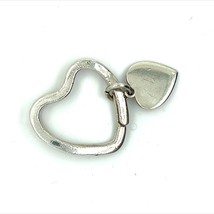 Tiffany &amp; Co Estate Heart Keychain Sterling Silver TIF323 - £157.48 GBP