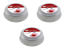 3 Pack Clear Plastic Vented Microwave Splatter Covers BPA Free Food Safe - £7.88 GBP