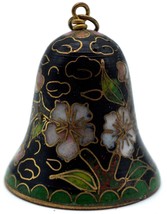 Miniature Cloisonne Bell Good Details &amp; Colors - £10.38 GBP
