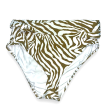Antonio Melani Zebra Stripe High Fold-Over Waist Bikini Swim Bottoms | X... - £18.52 GBP