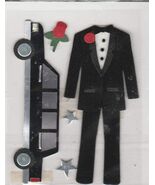 Dimensional Scrapbooking Embellishment Stickers, Prom Tuxedo Limousine Rose - $6.99