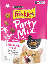Friskies Party Mix Crunch Treats California Crunch 6 oz Friskies Party M... - £13.89 GBP