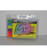 Marvy Uchida Fabric Markers 6 Fluorescent Colors Bold Tip New (d) - £11.73 GBP