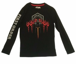 Star Wars Long Sleeve Shirt Unisex Kids Size L - Black w/ Kylo Ren First Order - £7.66 GBP