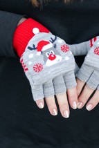 Rudolph Fingerless Gloves with Convertible Mittens - £7.07 GBP