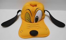 Disney World Pluto Foam Cap Hat With Ears Wink Face Adult Size Adjustable - £27.49 GBP