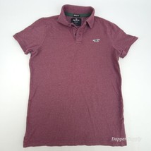 Hollister California Muscle Fit Epic Flex Mens Short Sleeve Maroon Polo ... - £15.78 GBP