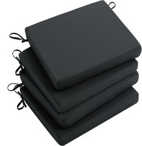 Qirroboni Outdoor Chair Cushion Set Of 4, Waterproof Square, Charcoal Grey - $71.93