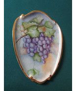 VINTAGE GERMAN  HAND PAINTED BLUE GRAPES VANITY TRAY WALL PLAQUE 10 X 7 ... - $2,364.20 MXN
