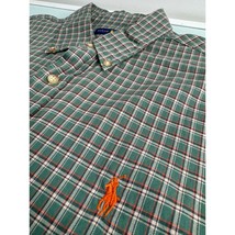 Polo Ralph Lauren Men Shirt Lightweight Green Plaid Long Sleeve Button Up L - $24.72