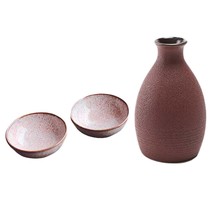 3 Pcs Japanese Style Ceramic Wine Bottle White Wine Cup Household Wine Sake Cups - £36.75 GBP