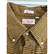 Vintage Orvis Men Shirt Made In USA Long Sleeve Button Up Soft Brushed C... - $29.42