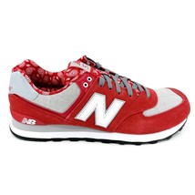 New Balance 574 Classics Paisley Red Gray Suede Mens Rare Sneakers ML574LCM - £86.26 GBP