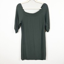 FLYNN SKYE Green/Grey Wide Neck Shift Dress Size Medium - £23.34 GBP
