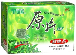 6 Packs Of 20 Bags Whole Leaf Tea - Trandition Fresh Green Tea Foil Wrapped Bag - £41.93 GBP