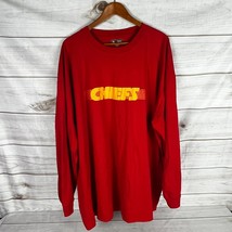 NFL Team Apparel Men&#39;s 4XL Kansas City Chiefs T-Shirt Long Sleeve Red - £19.80 GBP