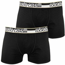 Roberto Cavalli Men&#39;s 2 Pack Black Stretch Boxer Briefs Size Extra-Small - £10.72 GBP