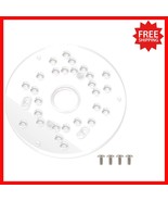 5-3/4&quot; Acrylic Router Base Plate with Installation Screws - Clear Design - $537.71 MXN