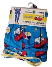 Ladies Briefly Stated Blue Peanuts Sleep Lounge Pajama Pants Size 2X 18W-20W - $12.86