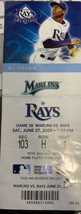 MARLINS VS RAYS JUNE 27,2009 - £15.48 GBP