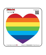 Gay Pride Rainbow Heart (2-Pack, 4&quot; color: FULL) Printed Vinyl Window St... - $166.47 MXN