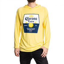 Corona Extra Label Yellow Colorway Long Sleeved Hooded T-Shirt Yellow - $44.98+