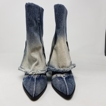 Wild Fable Denim Boots Women&#39;s Size 6 Calista Fringed Faded Blue Jean NWOT 17730 - £31.12 GBP
