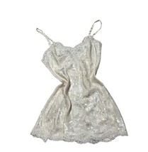 Vintage Slip Dress Victorias Secret Gold Label Satin Cream Ivory Bridal Sz S - £37.35 GBP