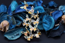 Navia Jewelry Butterfly Wings Urania ripheus Alloy Brooch NB-1034R-GD - £66.94 GBP