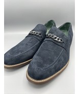 Todd Welsh Mens Shoes 13 Blue Dress Shoes Faux Suede Slip On Loafer - $17.32