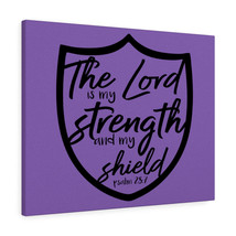  Psalm 28:7 Purple Lord Is Bible Verse Canvas Christian Wall Art - £58.64 GBP+