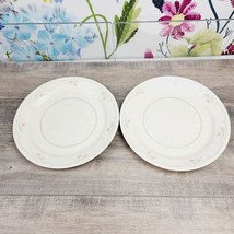 Corelle Calico Rose 10 3/8&quot; Dinner Plates Lot of 2 Corning Vintage - £11.04 GBP