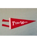 First Ward Souvenir Felt Pennant Red and White Vintage - £8.30 GBP