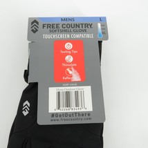 Free Country Men&#39;s Softshell Large Black Gloves Medium NWT $40 - £11.65 GBP