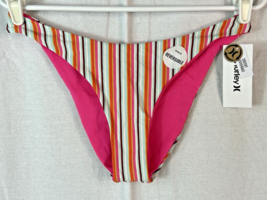 Hurley Sunset Stripe RVSB Cheeky French Swim Bottoms Size Large - New wi... - $17.82