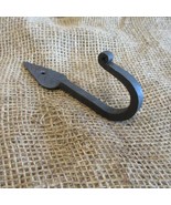IRON LEAF HOOKS Coat Hat Entryway Hook 5 1/2&quot; Long Hand Forged - $10.93 CAD