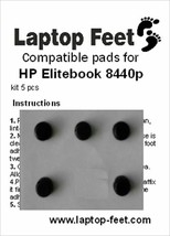 Laptop rubber feet for HP Elitebook 8440p compatible set (5 pcs self adh... - £9.59 GBP