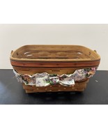 Longaberger 1994 with handle and Flower grater Red trim and Plastic Liner - $29.33 CAD