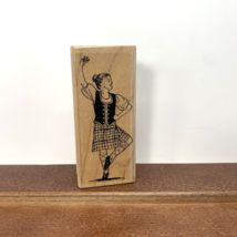 Highlander Celtic Stamps Lady Woman Dancer Dancing Wood Rubber Stamp C184 - $11.99