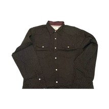 NWOT Age Of Wisdom Men&#39;s Shirt L Black Long Sleeve Button-Up 100% Cotton - £31.96 GBP