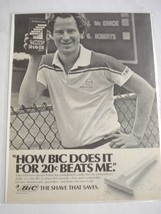 1983 Bic Shaver Ad Featuring Tennis Star John McEnroe - £7.37 GBP